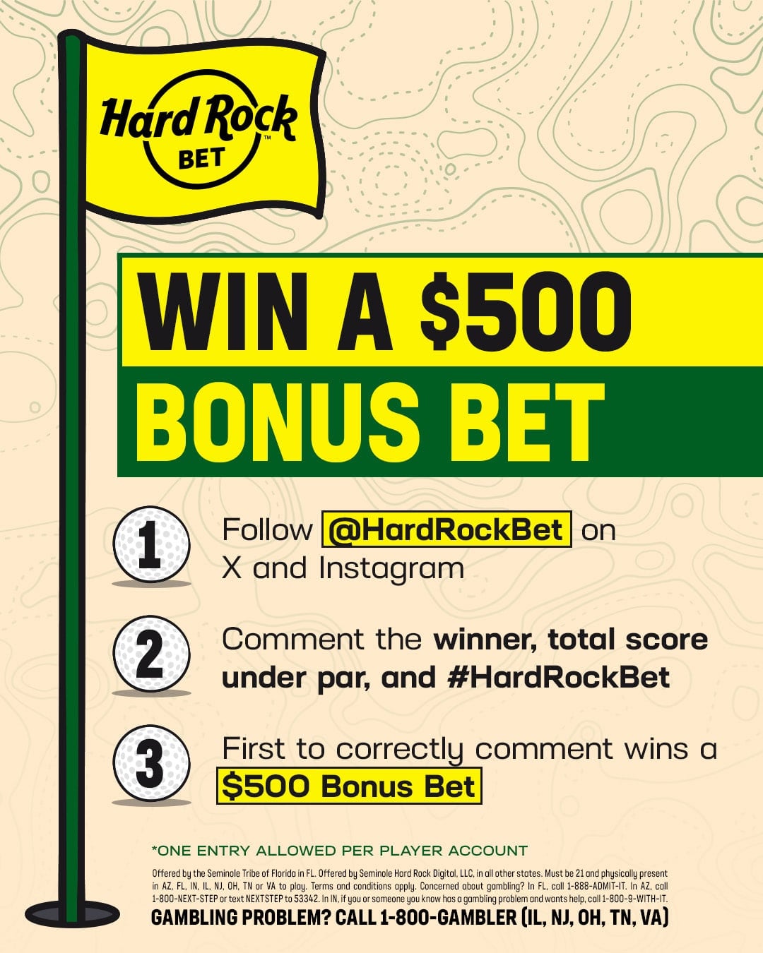 the masters social promo hard rock bet