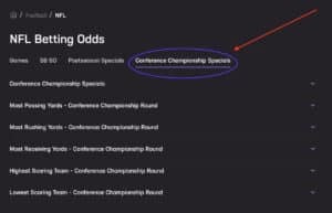 Conference Championship Specials