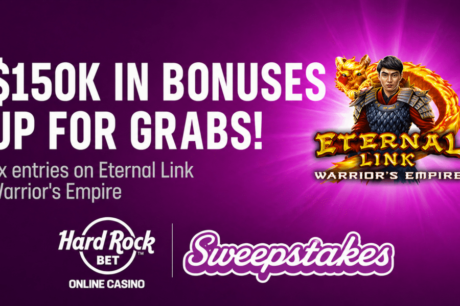 $150K in bonuses up for grabs! 2x entries on Eternal Link Warrior's Empire in this sweepstakes