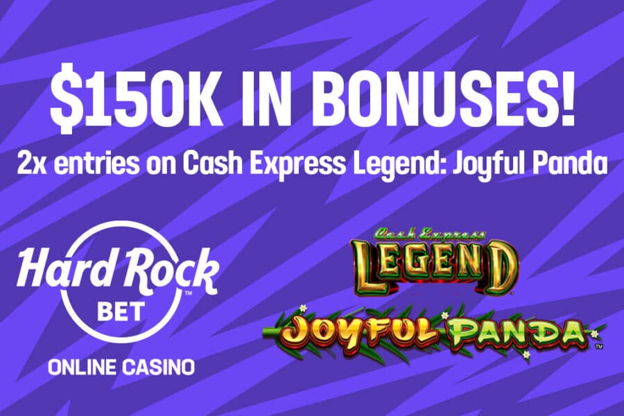 150K in Bonuses, 2x entries on Cash Express Legend Joyful Panda