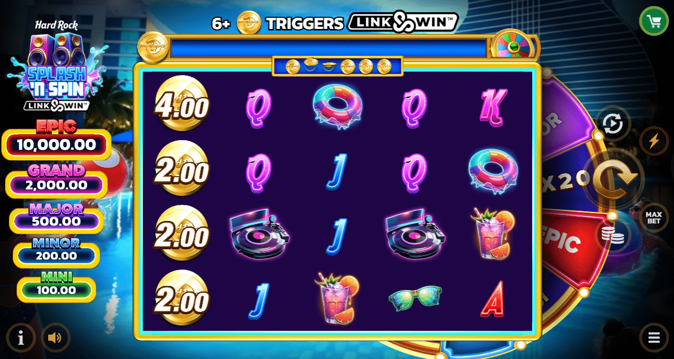 Hard Rock Splash 'n Spin Link and Win